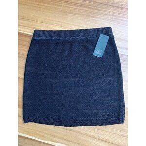 Wild Fable Junior Teens Black Knit Mini Skirt Elastic Waistband Stretch Size XS